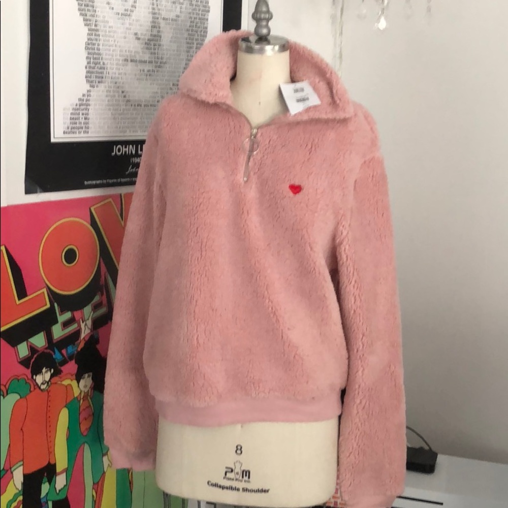 Topshop pink sweater